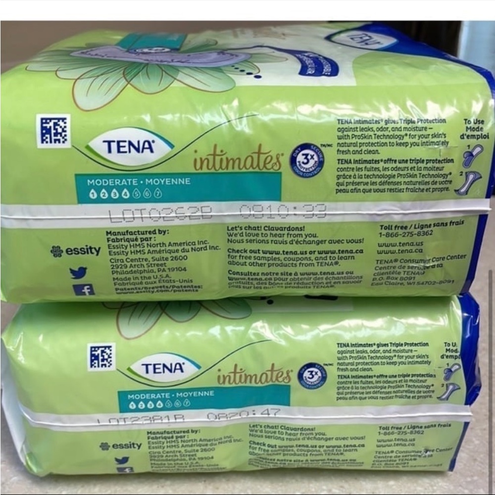 4 Pack🎉 TENA Intimates Moderate Regular Incontinence Pads - Picture 3 of 6